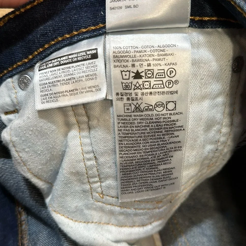 Levi’s 505 Men Blue Denim 100% Cotton Blue Regular Fit Jeans W36 L30